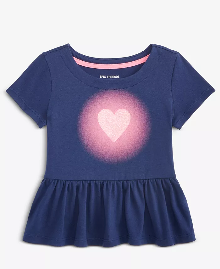 Детская блузка с подсветкой в виде сердца и пеплумом для девочек 2T-4T Epic Threads
Детская блузка с подсветкой в виде сердца и пеплумом для девочек 2T-4T Epic Threads