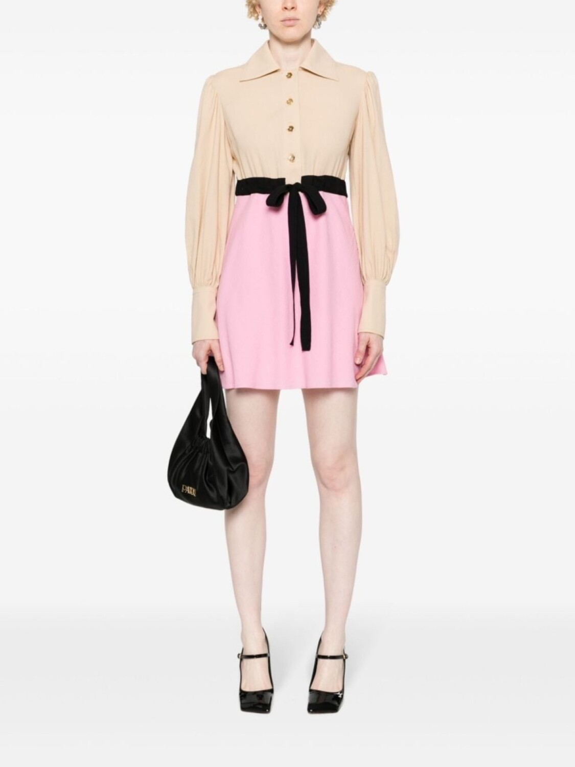 Patou платье мини в двух тонах, серый
Patou платье мини в двух тонах, серый