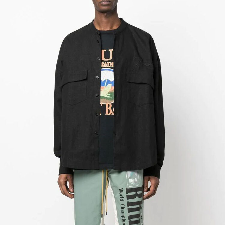 Рубашка мужская черная Rhude, черный
Рубашка мужская черная Rhude, черный