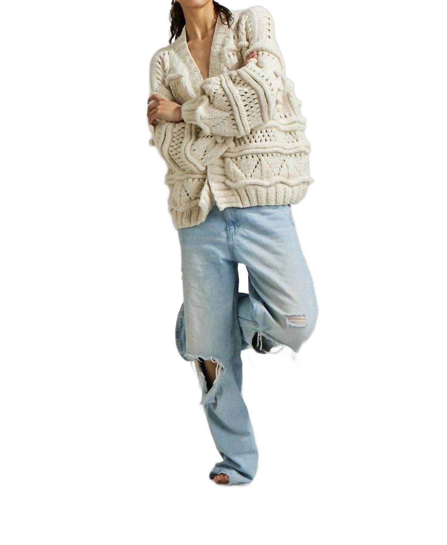 Кардиган-бомбер Brigitte ручной работы в цвете "Зефир" First Born Knits, marshmellow
Кардиган-бомбер Brigitte ручной работы в цвете "Зефир" First Born Knits, marshmellow