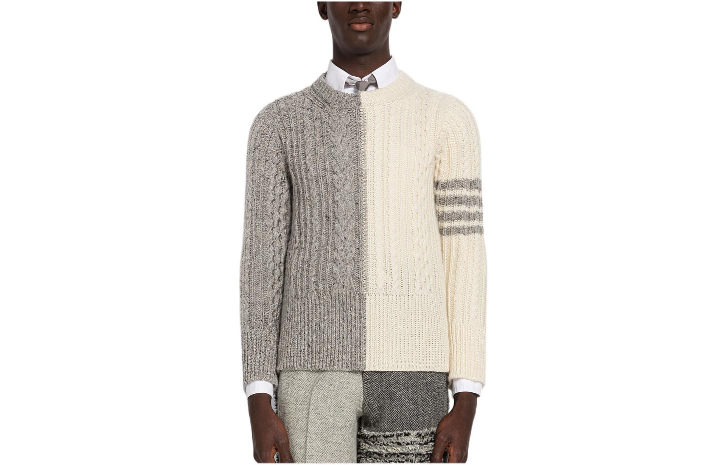 THOM BROWNE Свитер мужской светло-серый
THOM BROWNE Свитер мужской светло-серый