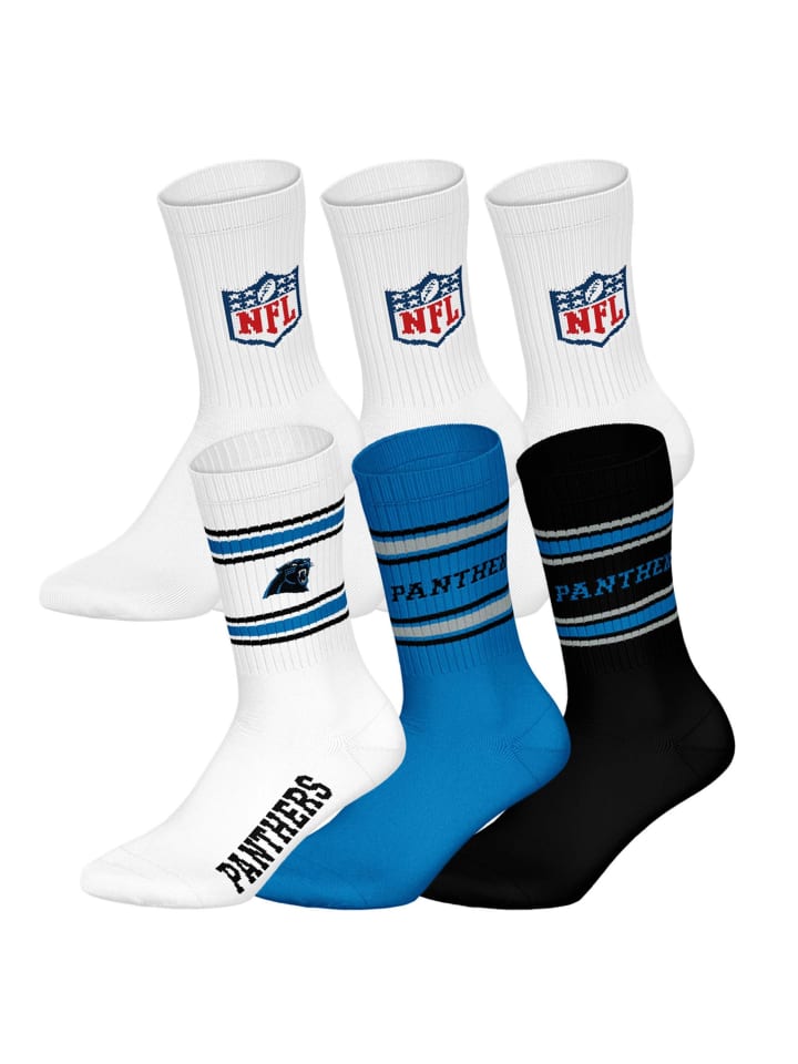 NFL Набор из 6 носков цвета Carolina Panthers/белый
NFL Набор из 6 носков цвета Carolina Panthers/белый