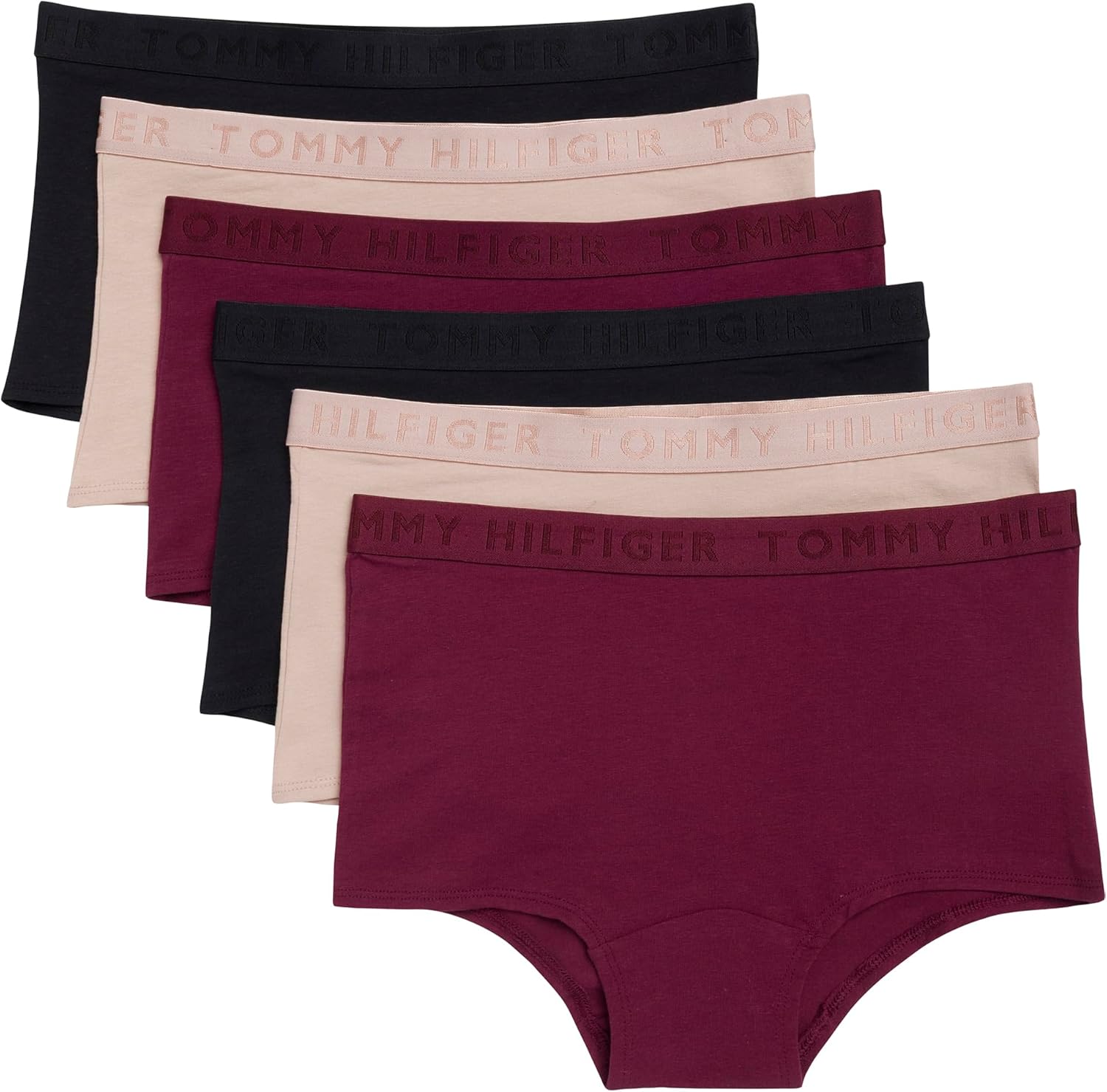 Женские хлопковые шорты Tommy Hilfiger с логотипом и поясом, упаковка 6 шт., Windsor Wine/Balanced Beige/Black
Женские хлопковые шорты Tommy Hilfiger с логотипом и поясом, упаковка 6 шт., Windsor Wine/Balanced Beige/Black