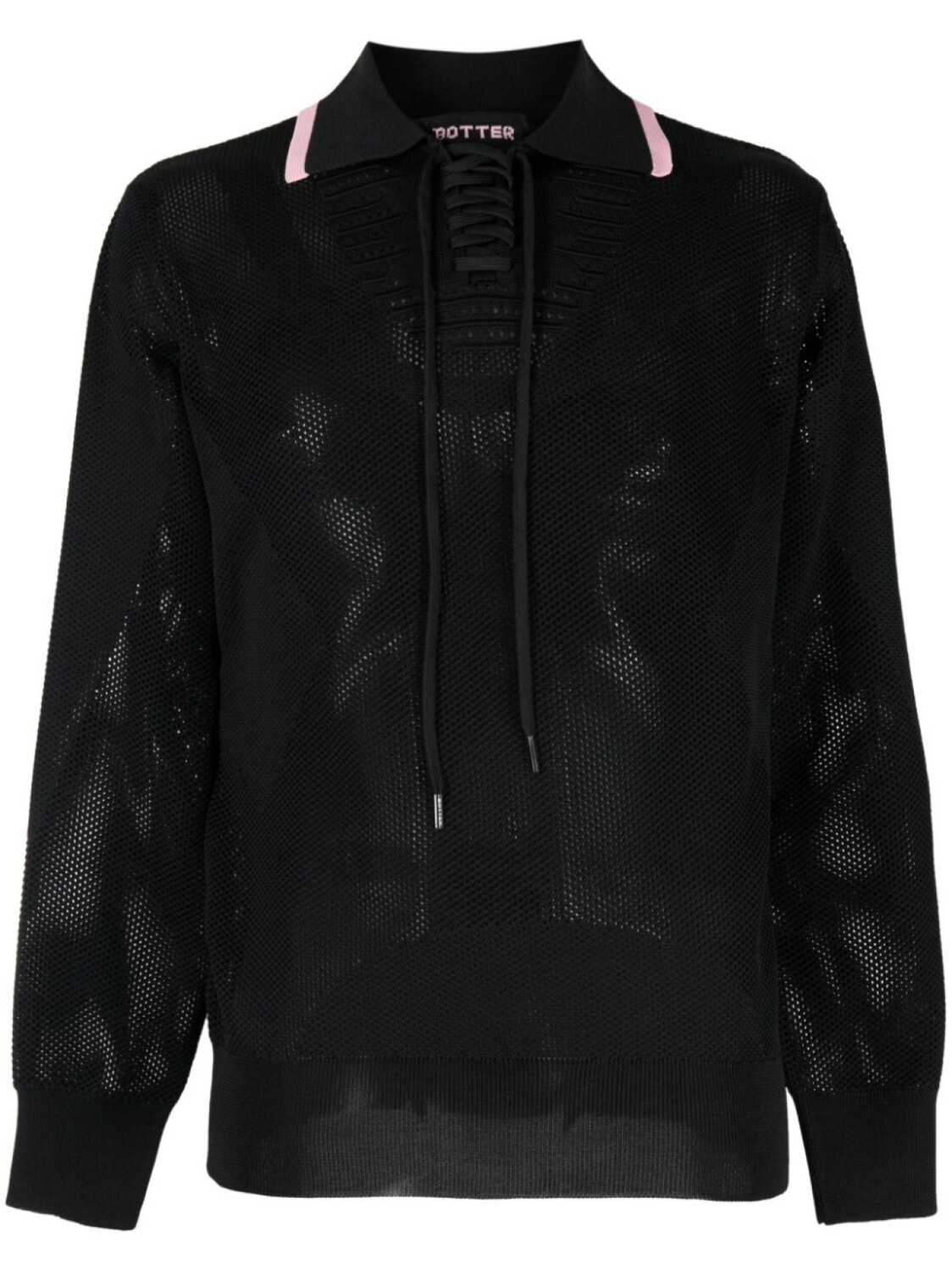 Рубашка поло со шнуровкой Botter, черный 
Рубашка поло со шнуровкой Botter, черный