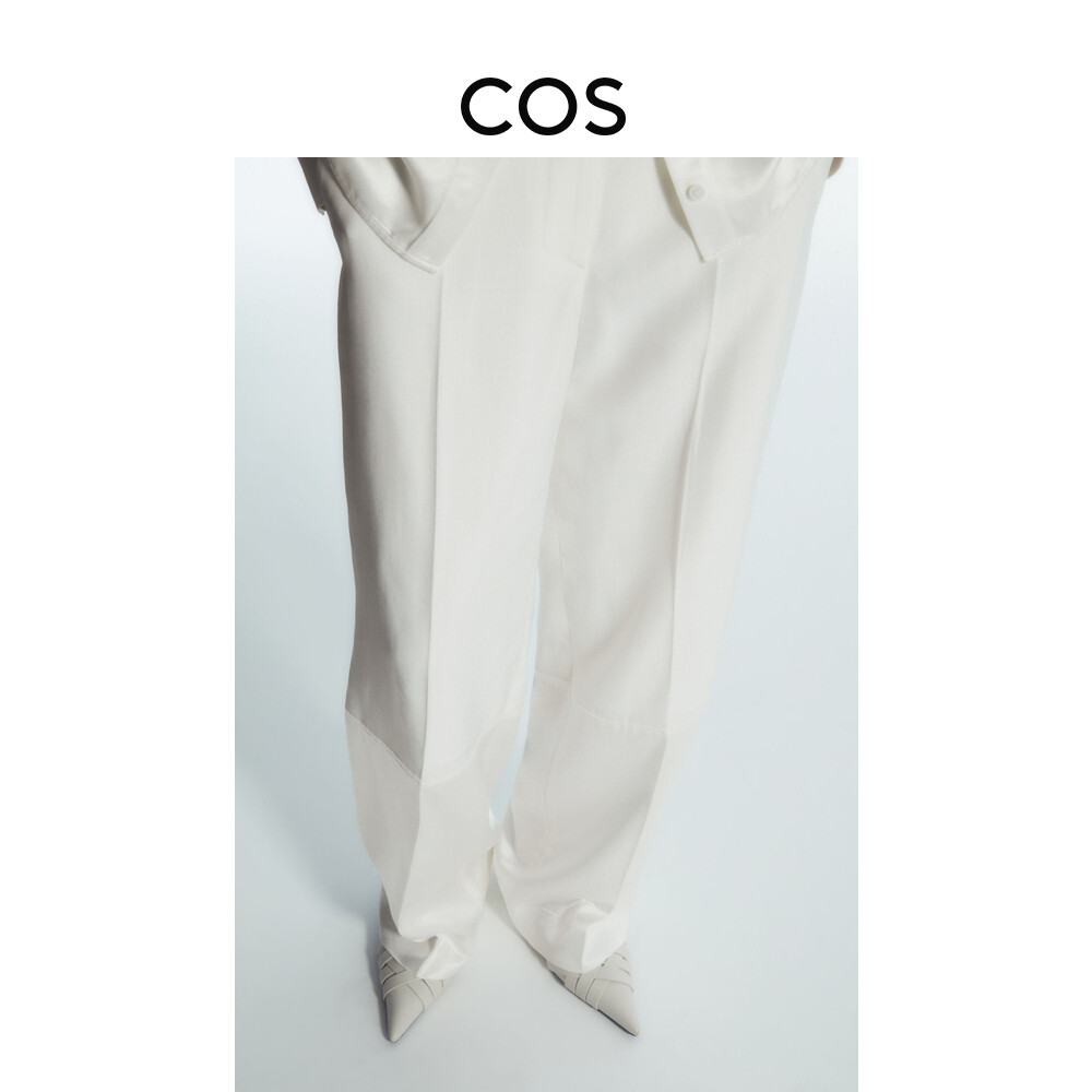 Женские брюки Cos стандартного кроя с атласной строчкой, слоновая кость
Женские брюки Cos стандартного кроя с атласной строчкой, слоновая кость