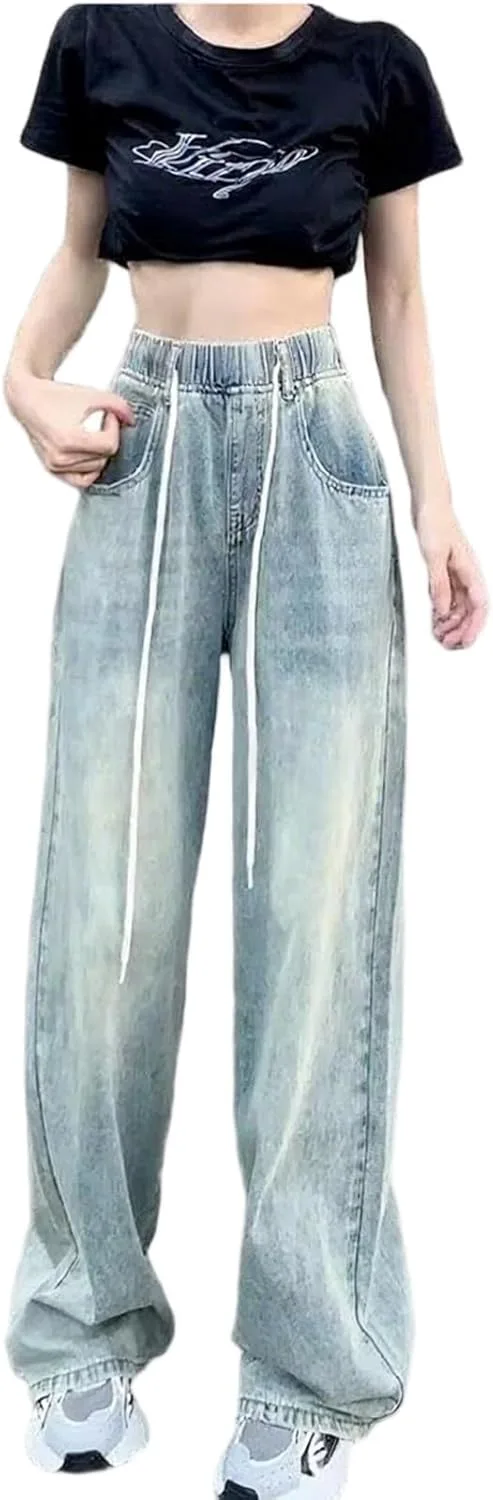 Брюки-джинсы для женщин Baggy с высокой талией и широкими штанинами
Брюки-джинсы для женщин Baggy с высокой талией и широкими штанинами