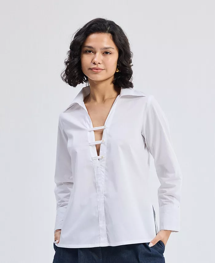 Женская рубашка на пуговицах с четкими деталями, белая Reistor, белый
Женская рубашка на пуговицах с четкими деталями, белая Reistor, белый