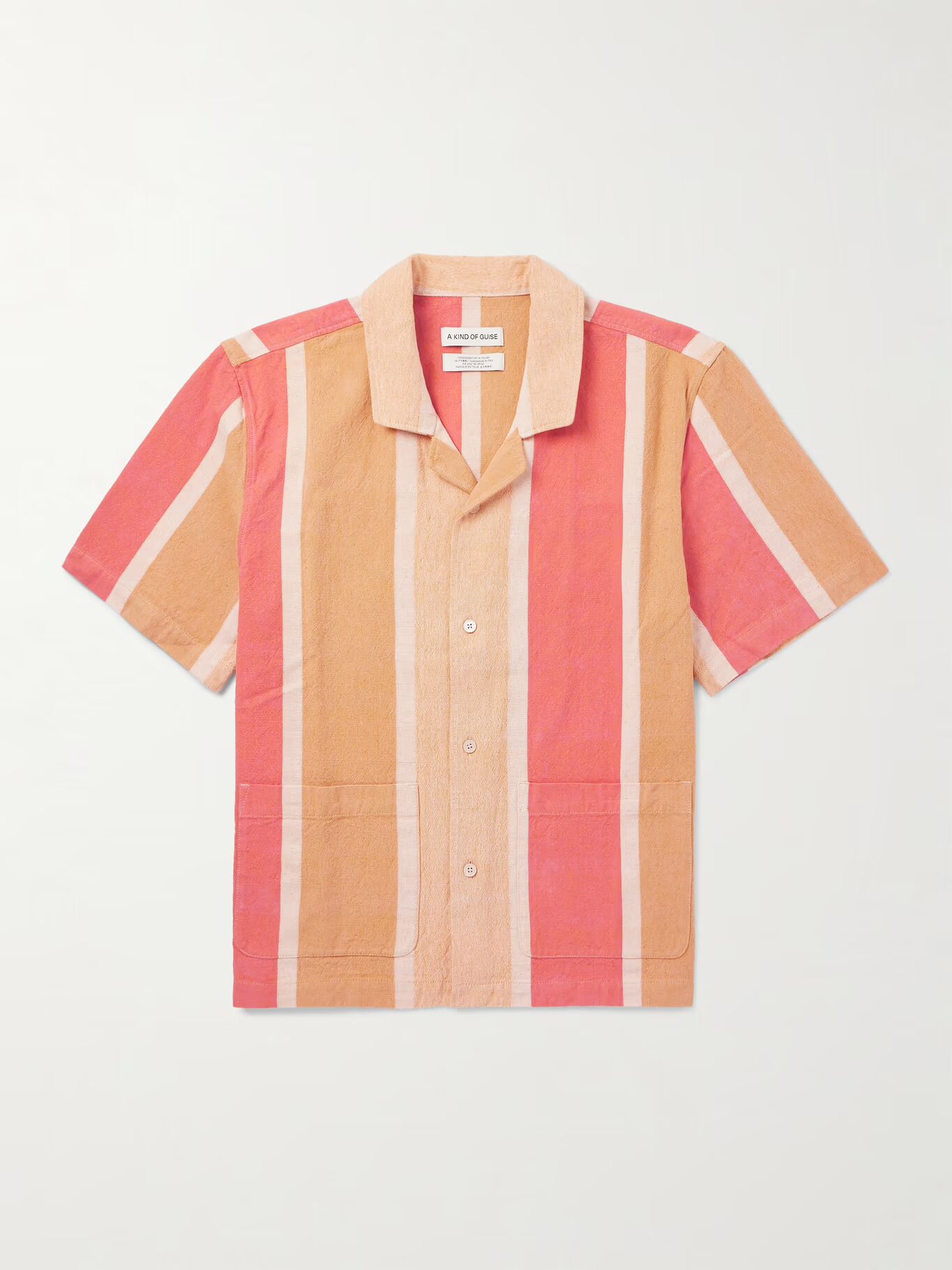 Salvi Полосатая рубашка из хлопка с воротником-стойкой A KIND OF GUISE, оранжевый
Salvi Полосатая рубашка из хлопка с воротником-стойкой A KIND OF GUISE, оранжевый