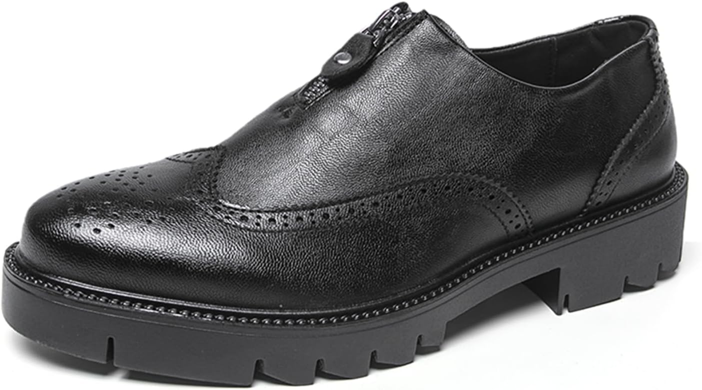 Мужские черные классические туфли-лоферы из лакированной кожи с молнией спереди, закругленным носком и массивной подошвой, удобные для деловых встреч, официальных мероприятий, офисных вечеринок и свадеб Psieicwm
Мужские черные классические туфли-лоферы из лакированной кожи с молнией спереди, закругленным носком и массивной подошвой, удобные для деловых встреч, официальных мероприятий, офисных вечеринок и свадеб Psieicwm