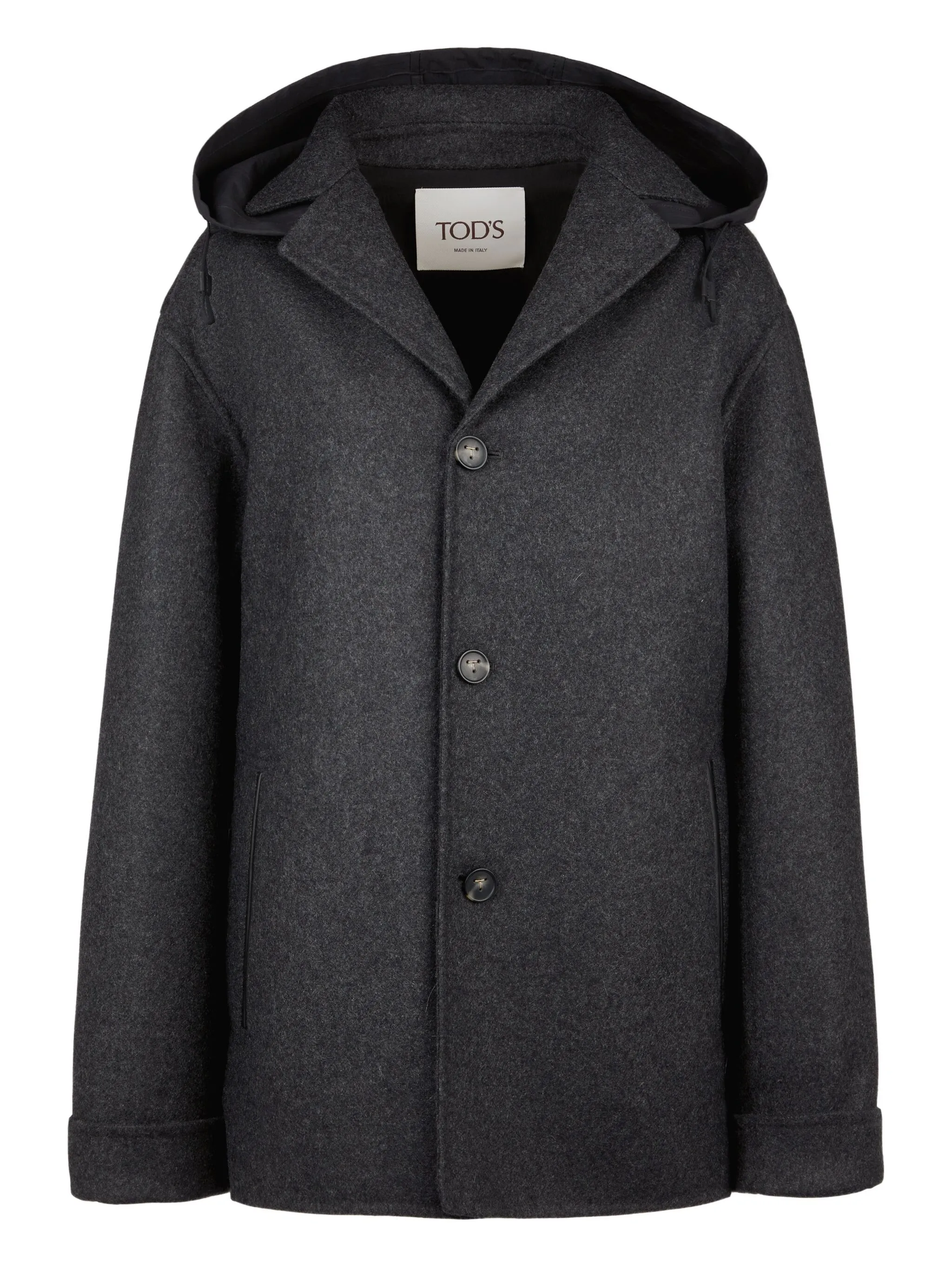 Однобортное пальто с капюшоном Tod'S, серый
Однобортное пальто с капюшоном Tod'S, серый