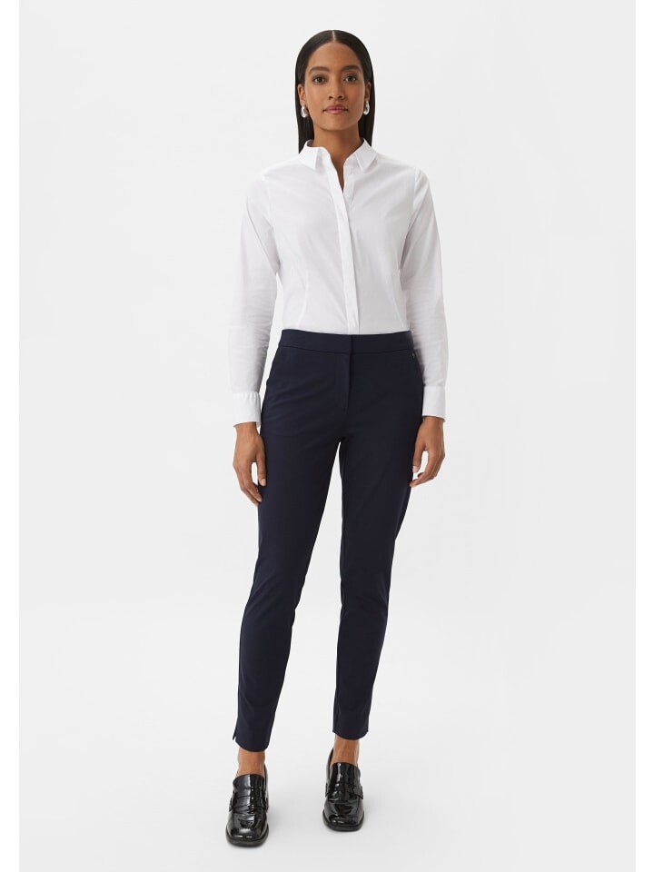 Тканевые брюки comma, синий 
Тканевые брюки comma, синий