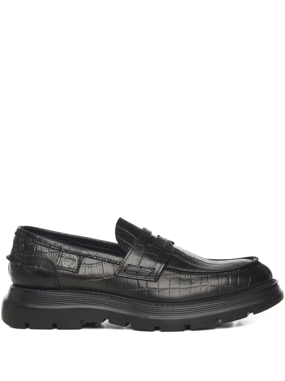Лоферы с круглым носком и тиснением под крокодила Giuliano Galiano, черный
Лоферы с круглым носком и тиснением под крокодила Giuliano Galiano, черный
