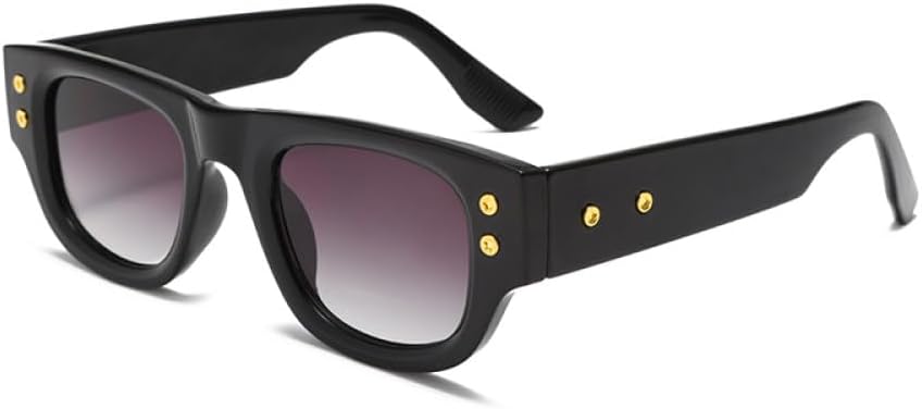 Винтажные солнцезащитные очки для мужчин в стиле панк-ретро, женские солнцезащитные очки с заклепками и широкими дужками, защита от УФ-излучения UV400 LANGSER, Black Gradient Grey
Винтажные солнцезащитные очки для мужчин в стиле панк-ретро, женские солнцезащитные очки с заклепками и широкими дужками, защита от УФ-излучения UV400 LANGSER, Black Gradient Grey