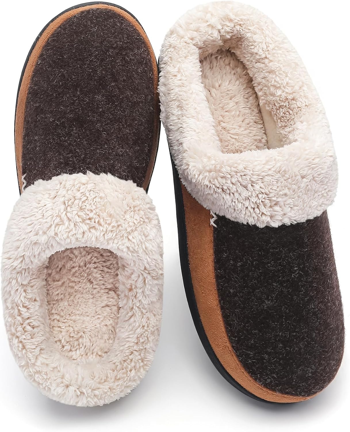 Тапочки VONMAY из пены с эффектом памяти с флисовой подкладкой для дома и улицы - уютные плюшевые домашние тапочки с противоскользящей резиновой подошвой для мужчин, коричневый
Тапочки VONMAY из пены с эффектом памяти с флисовой подкладкой для дома и улицы - уютные плюшевые домашние тапочки с противоскользящей резиновой подошвой для мужчин, коричневый