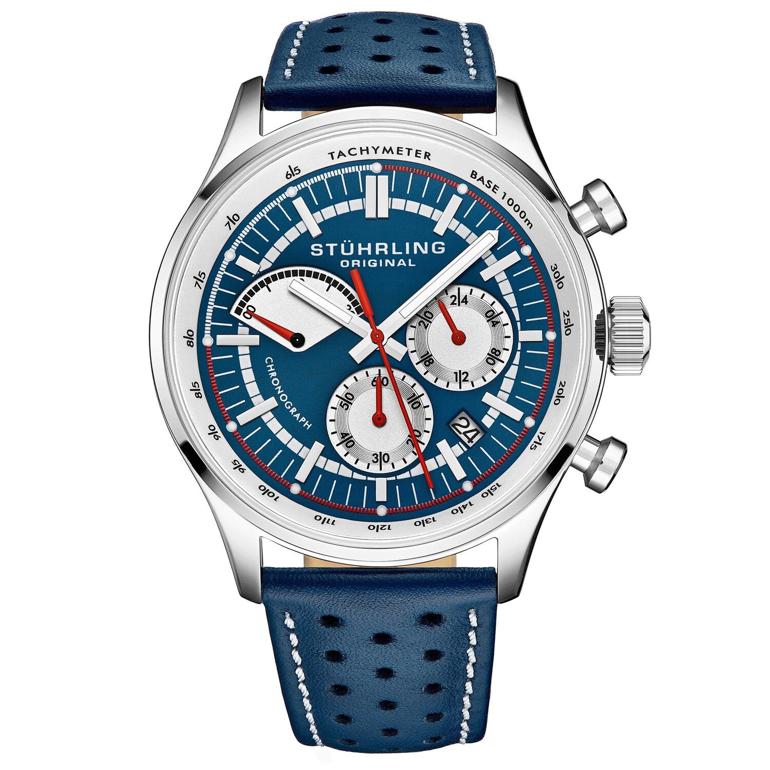 Монако Кварцевые часы с хронографом диаметром 42 мм и кожаным ремешком STÜHRLING Original, синий
Монако Кварцевые часы с хронографом диаметром 42 мм и кожаным ремешком STÜHRLING Original, синий