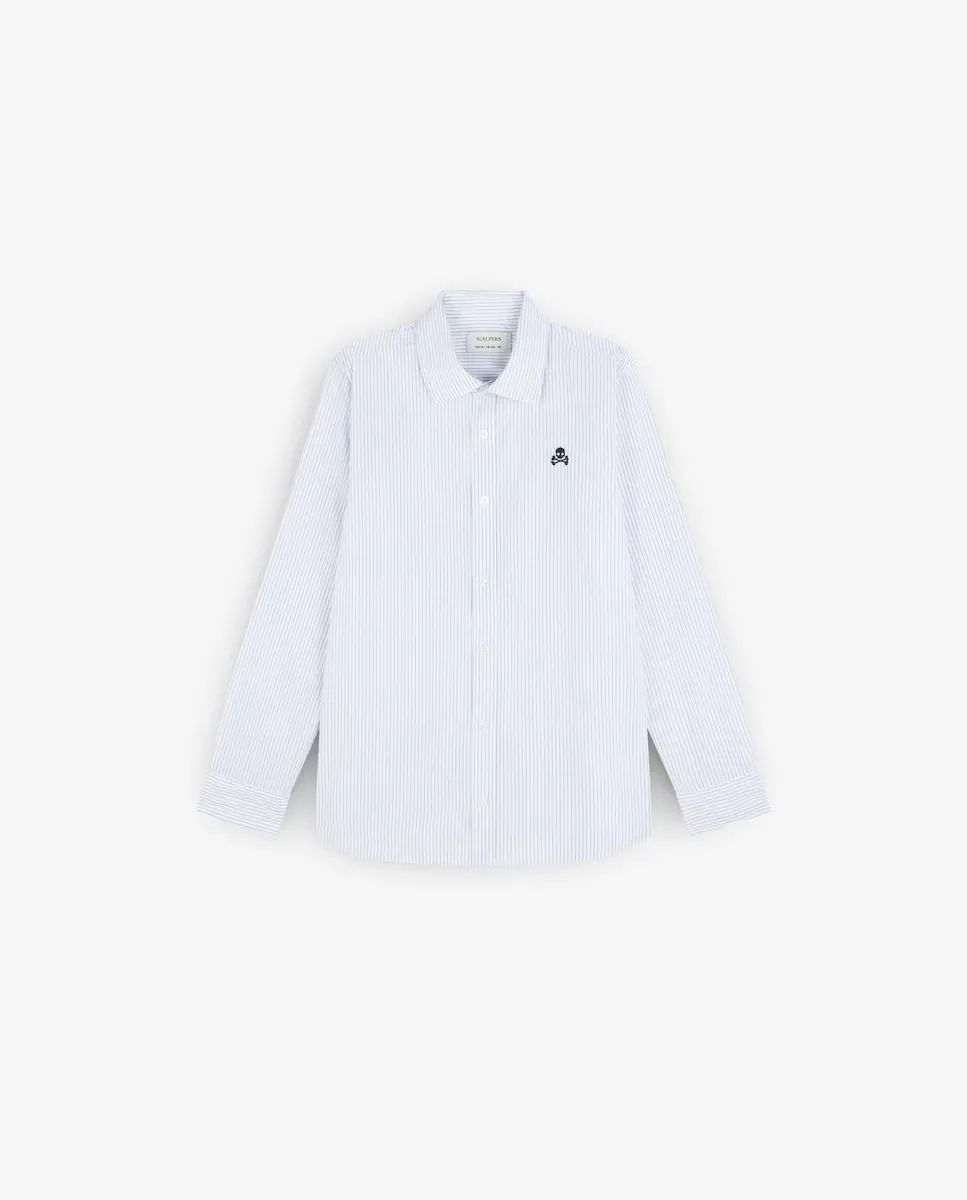 Хлопчатобумажная рубашка для мальчиков с вышитым черепом Scalpers, синий
Хлопчатобумажная рубашка для мальчиков с вышитым черепом Scalpers, синий