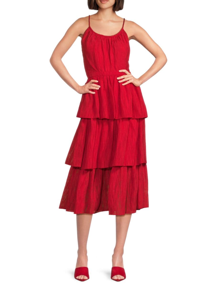 Платье макси с многоярусной жатой отделкой Karl Lagerfeld Paris, красный
Платье макси с многоярусной жатой отделкой Karl Lagerfeld Paris, красный