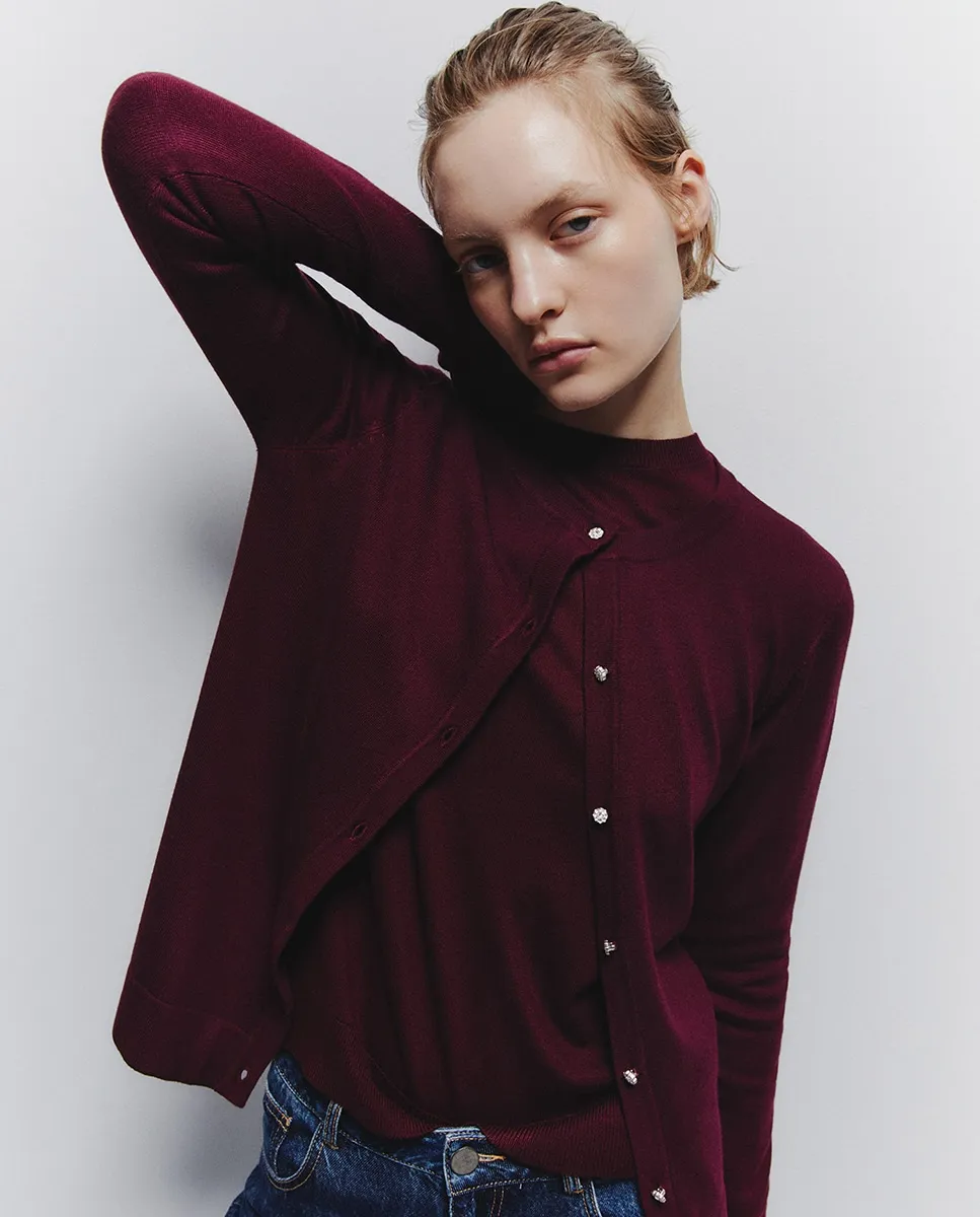 Куртка с декоративной пуговицей Sfera, бордовый
Куртка с декоративной пуговицей Sfera, бордовый