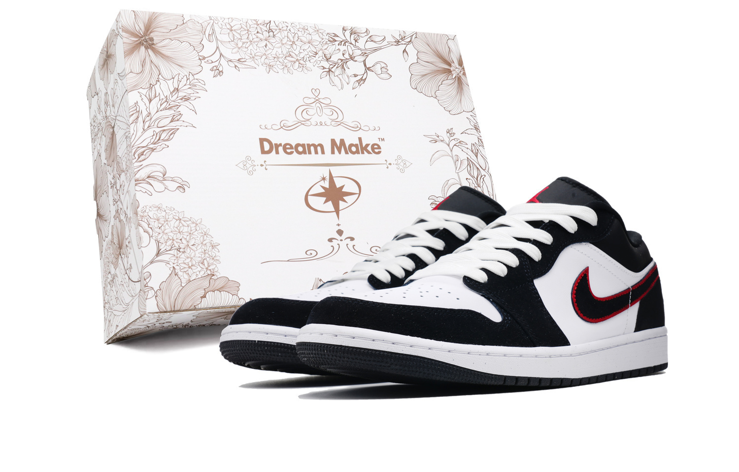 Jordan Эйр 1 противоскользящие износостойкие низкие винтажные баскетбольные кроссовки мужские черно-красные черно-красные W-BOX, цвет Black Red W-BOX
Jordan Эйр 1 противоскользящие износостойкие низкие винтажные баскетбольные кроссовки мужские черно-красные черно-красные W-BOX, цвет Black Red W-BOX