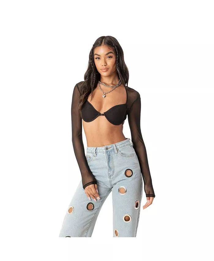 Женский сетчатый топ с чашечками Edikted, черный
Женский сетчатый топ с чашечками Edikted, черный