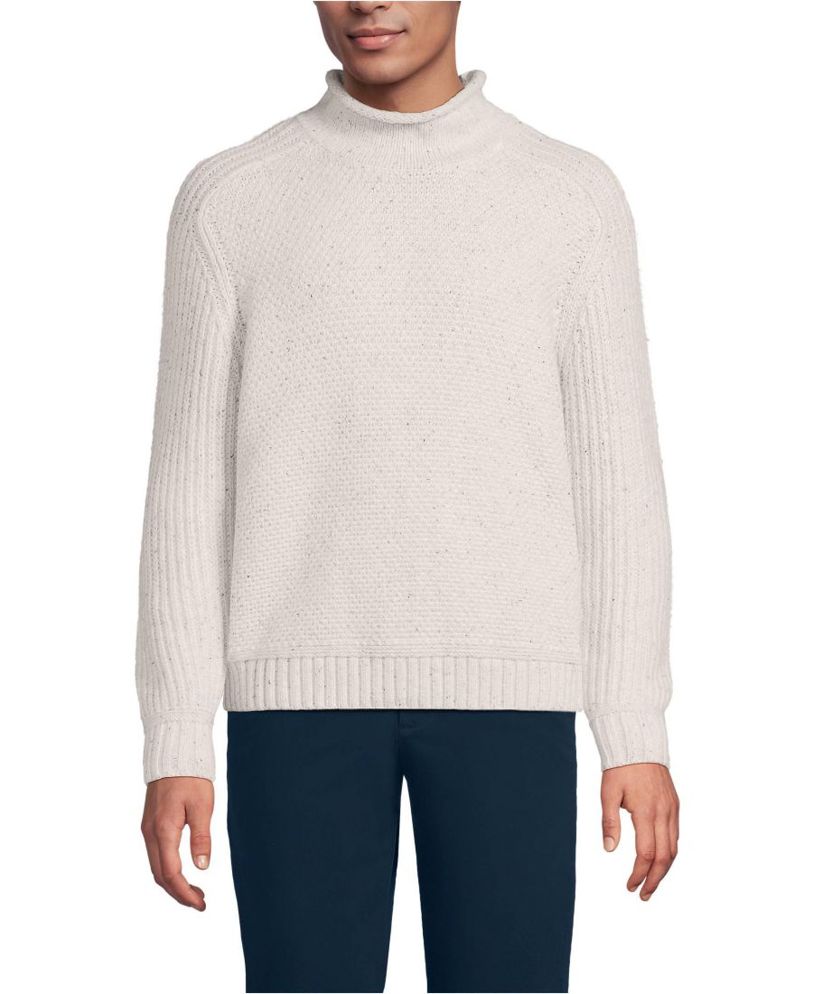 Мужской свитер с длинными рукавами и высоким воротником Lands' End, Antiqued alabaster donegal
Мужской свитер с длинными рукавами и высоким воротником Lands' End, Antiqued alabaster donegal