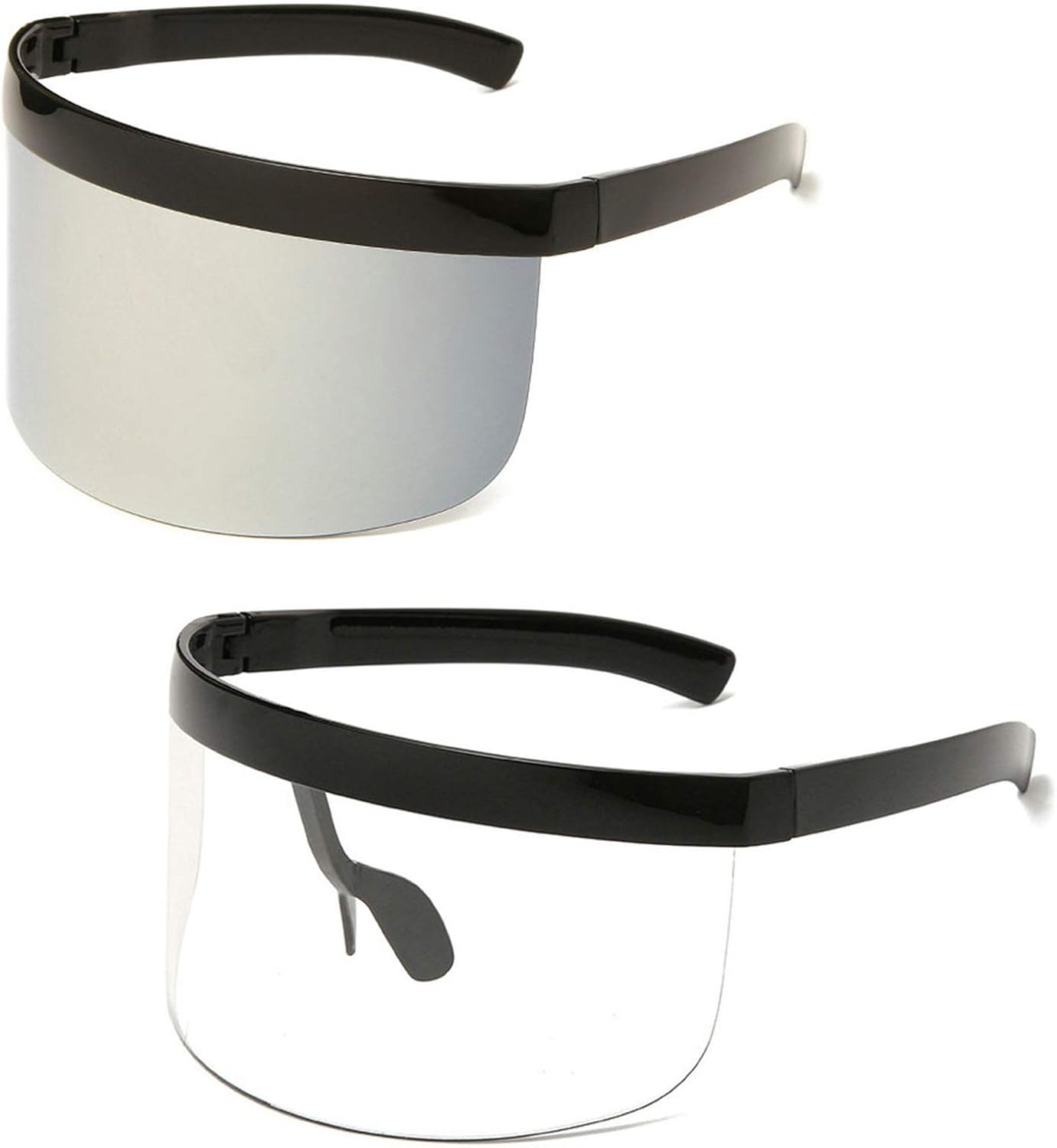 laureles 2Pack Mix Футуристические солнцезащитные очки большого размера с козырьком для женщин, зеркальные очки с плоской верхней частью, песочного цвета, солнцезащитные очки для мужчин, Black Plian&silver Lens
laureles 2Pack Mix Футуристические солнцезащитные очки большого размера с козырьком для женщин, зеркальные очки с плоской верхней частью, песочного цвета, солнцезащитные очки для мужчин, Black Plian&silver Lens