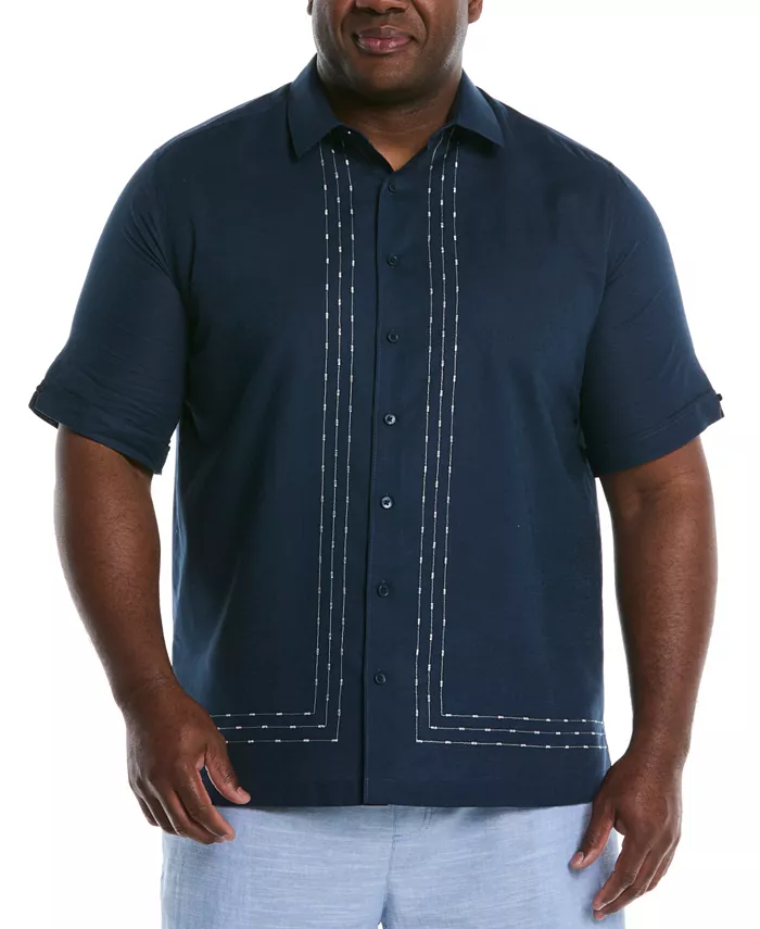 Мужская классическая рубашка Big & Tall с L-образной вышивкой из смесового льна на пуговицах Cubavera, синий
Мужская классическая рубашка Big & Tall с L-образной вышивкой из смесового льна на пуговицах Cubavera, синий