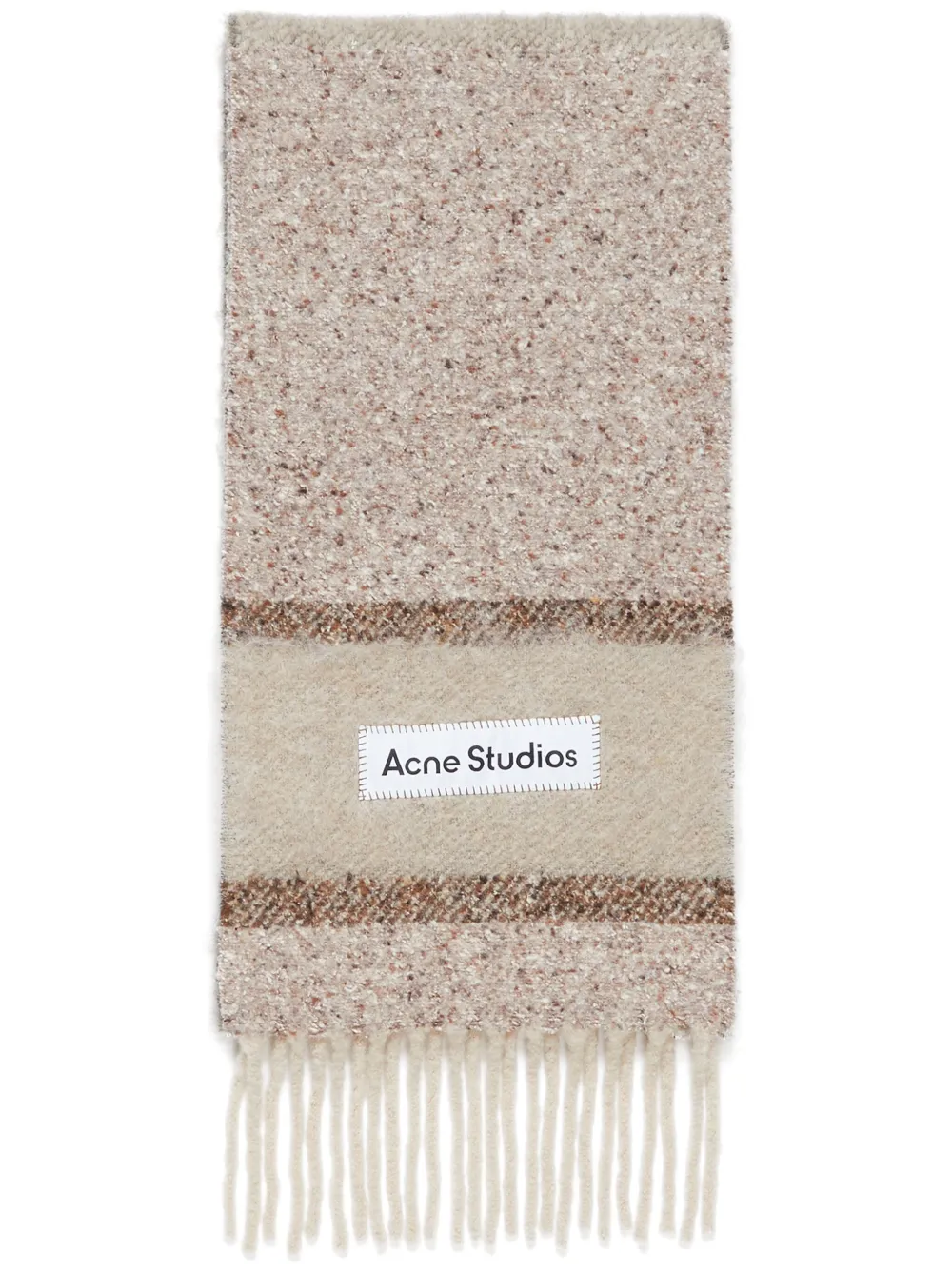 Шарф логотипом и бахромой Acne Studios, нейтральный
Шарф логотипом и бахромой Acne Studios, нейтральный