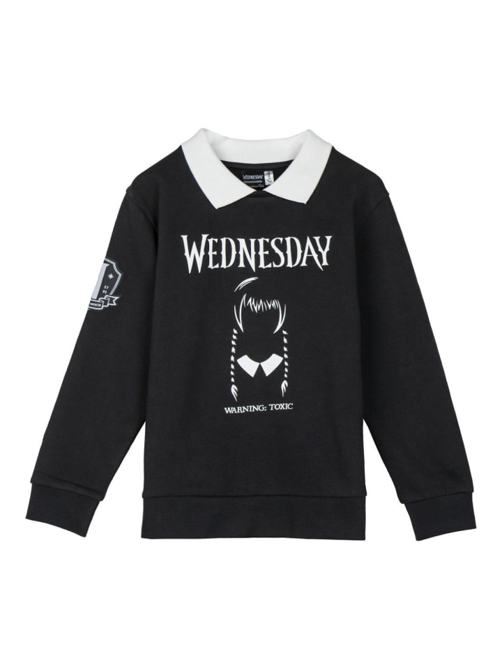 COFI 1453 Детская толстовка Wednesday, пуловер из хлопка и полиэстера, с длинным рукавом, черная
COFI 1453 Детская толстовка Wednesday, пуловер из хлопка и полиэстера, с длинным рукавом, черная
