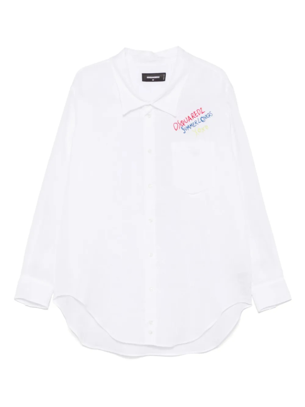 DSQUARED2 рубашка с вышитым логотипом, белый
DSQUARED2 рубашка с вышитым логотипом, белый