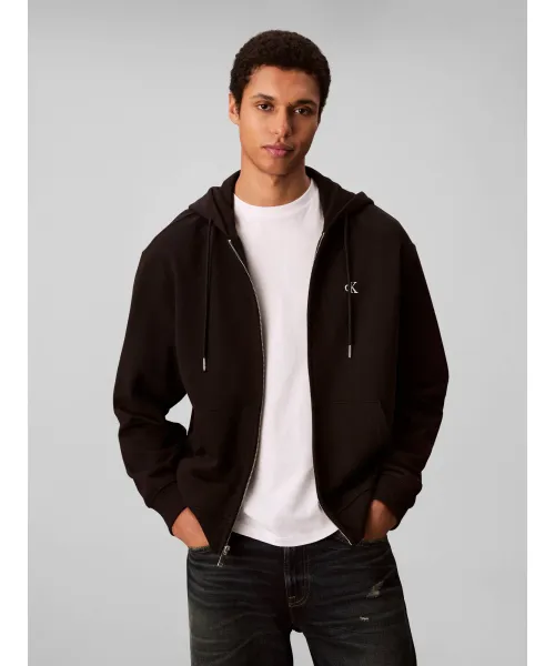 Махровая толстовка Relaxed fit Calvin Klein Jeans, черный 
Махровая толстовка Relaxed fit Calvin Klein Jeans, черный