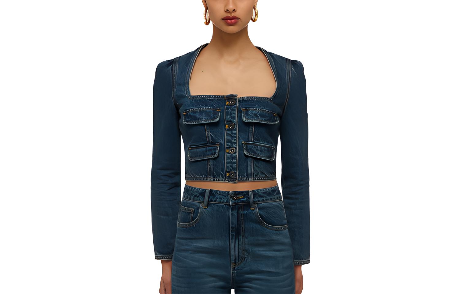 Джинсовая куртка женская голубая Self-portrait
Джинсовая куртка женская голубая Self-portrait