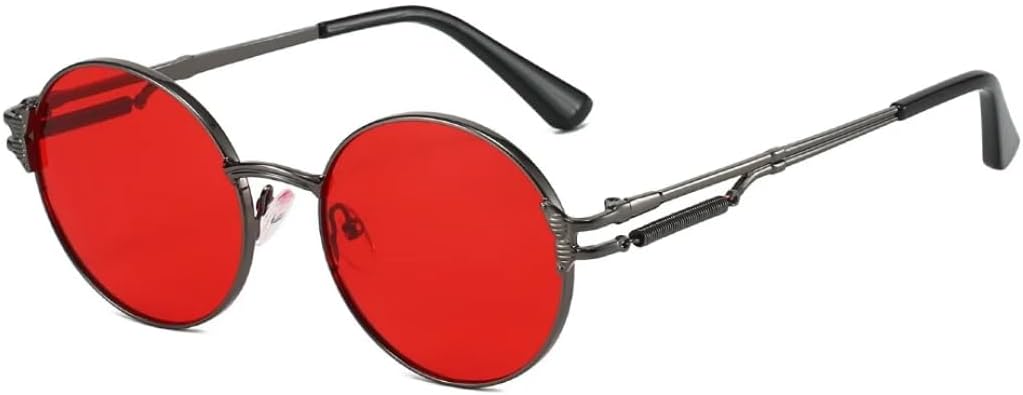 Ретро-солнцезащитные очки с градиентной круглой оправой для женщин, роскошные, в стиле хип-хоп/панк, модные очки для мужчин с защитой от УФ-излучения UV400 TVTBBVV, Gun Red
Ретро-солнцезащитные очки с градиентной круглой оправой для женщин, роскошные, в стиле хип-хоп/панк, модные очки для мужчин с защитой от УФ-излучения UV400 TVTBBVV, Gun Red