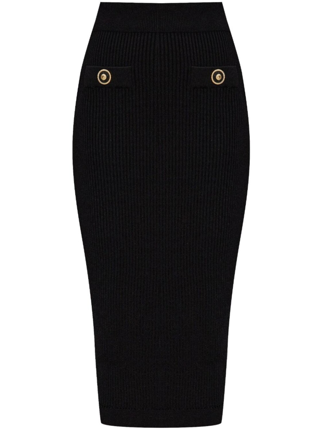 Ребристая юбка миди Balmain, черный
Ребристая юбка миди Balmain, черный