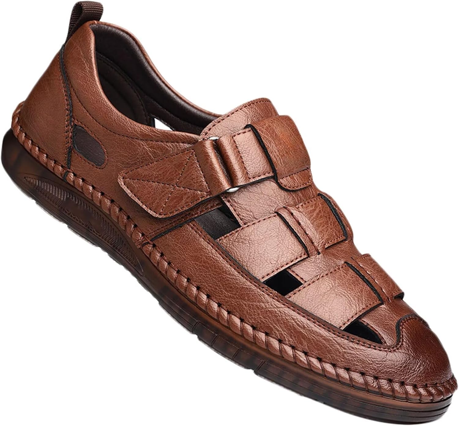 Мужские спортивные сандалии из кожи с закрытым носком для улицы и пляжа, дышащие летние сандалии для походов и прогулок Hnvavq, коричневый
Мужские спортивные сандалии из кожи с закрытым носком для улицы и пляжа, дышащие летние сандалии для походов и прогулок Hnvavq, коричневый