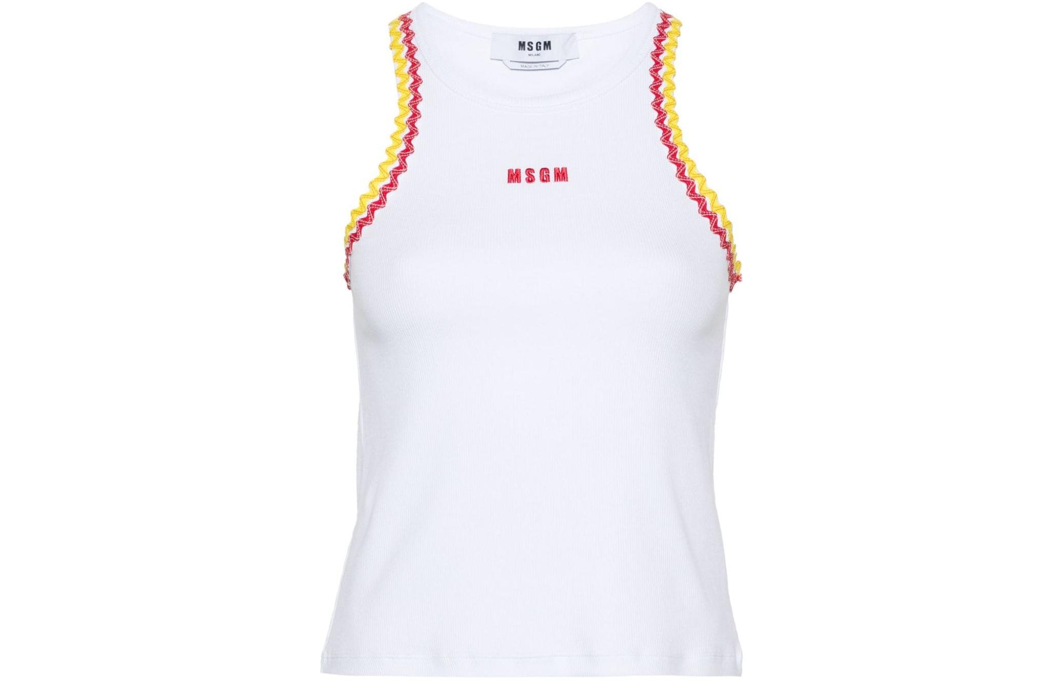 Детский топ без рукавов с зигзагообразной отделкой MSGM, белый
Детский топ без рукавов с зигзагообразной отделкой MSGM, белый