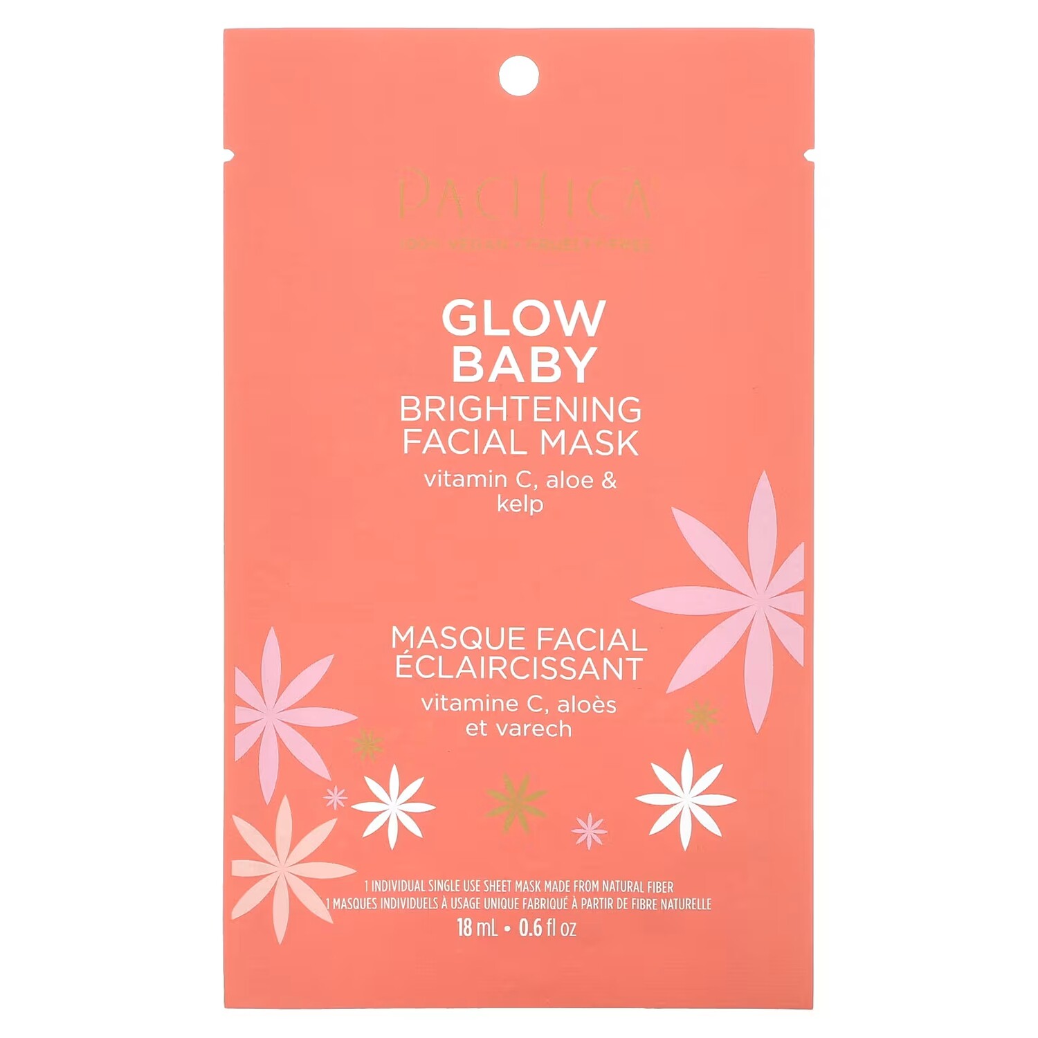 Pacifica Glow Baby Осветляющая косметическая маска для лица, 1 тканевая маска, 0,6 жидк. унции (18 мл)
Pacifica Glow Baby Осветляющая косметическая маска для лица, 1 тканевая маска, 0,6 жидк. унции (18 мл)