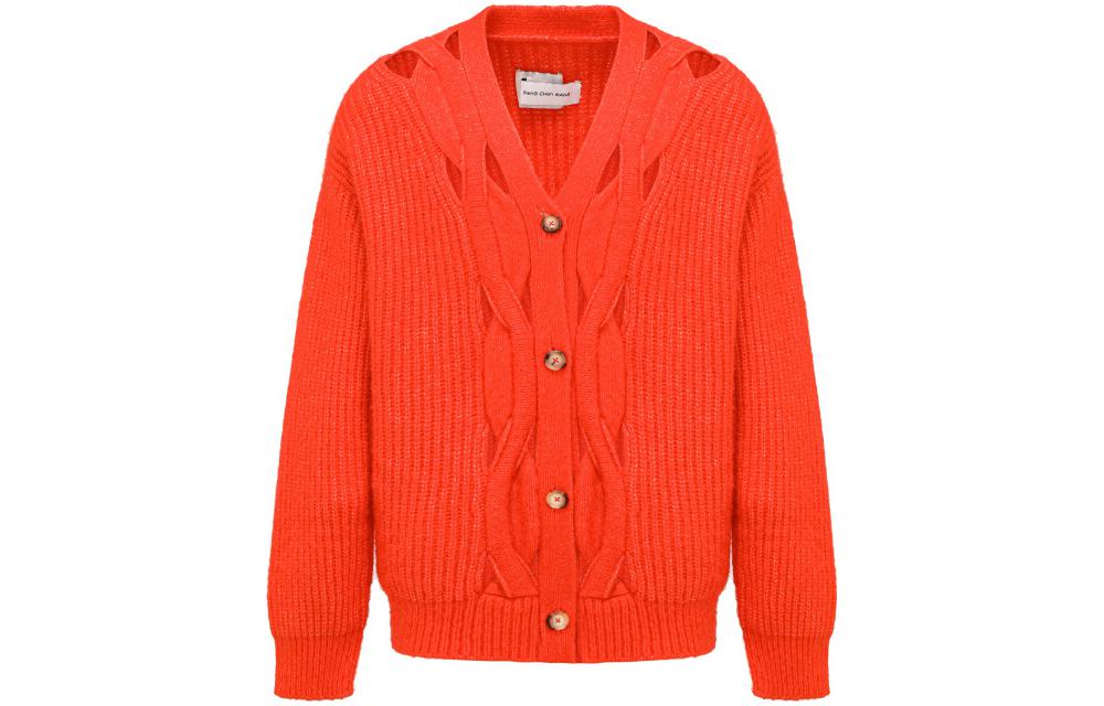 Кардиган с ребристой вязкой и вырезами Feng Chen Wang, оранжевый
Кардиган с ребристой вязкой и вырезами Feng Chen Wang, оранжевый