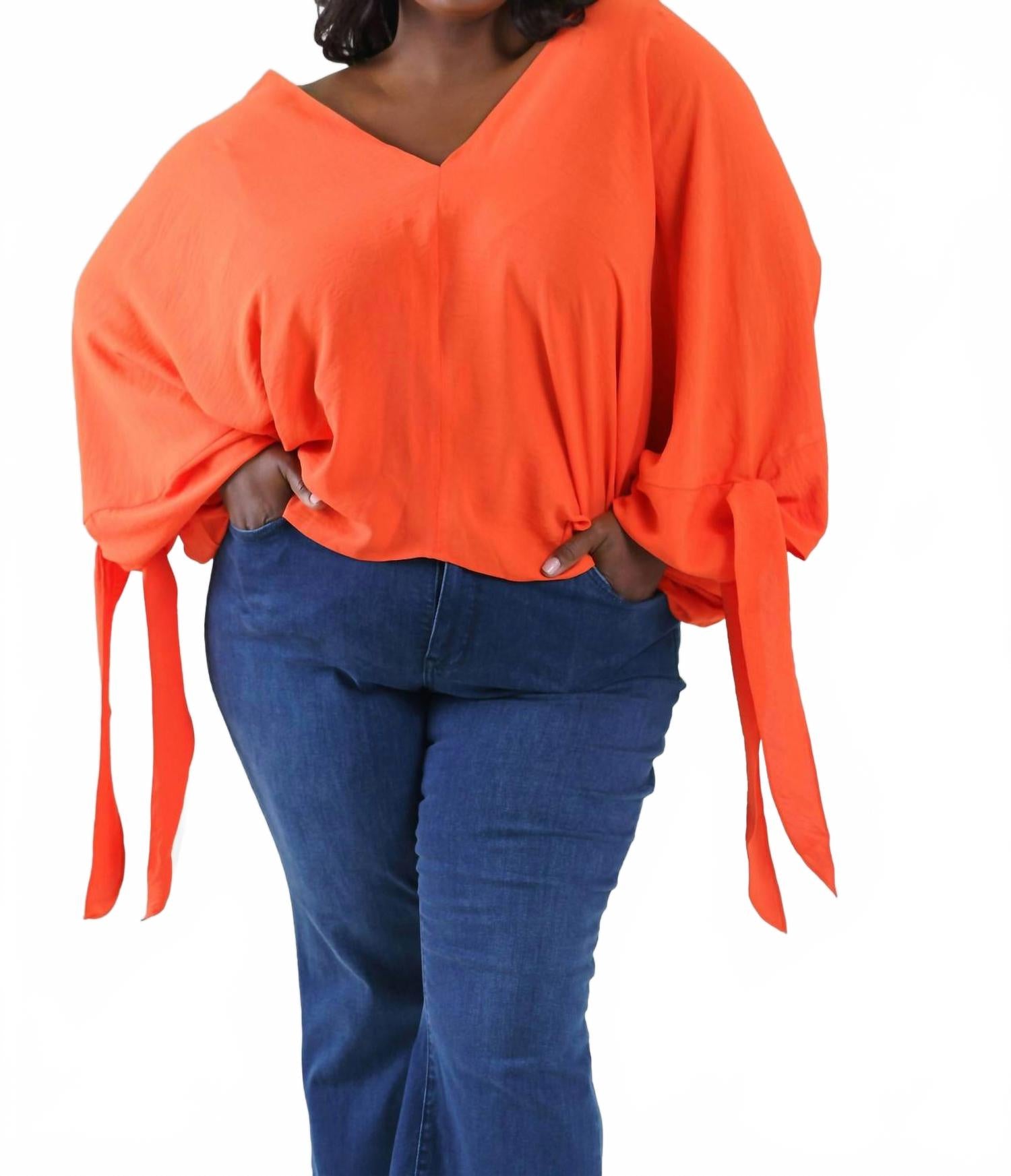 Оверсайз блуза с рукавами-галстуком плюс в оранжевом Adriana Contreras
Оверсайз блуза с рукавами-галстуком плюс в оранжевом Adriana Contreras