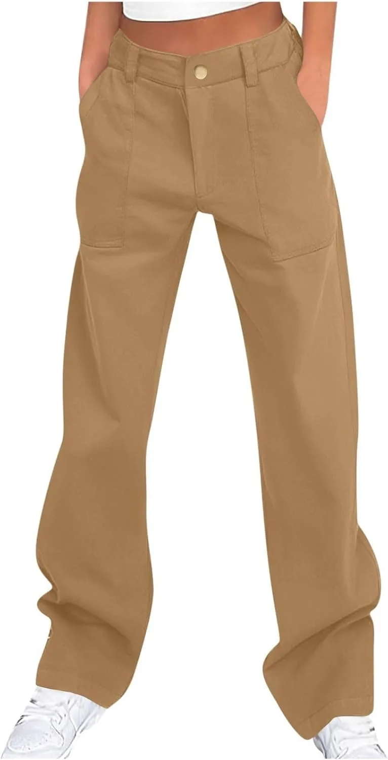 Женские карго-брюки Capri с высокой талией, прямые, широкие
Женские карго-брюки Capri с высокой талией, прямые, широкие