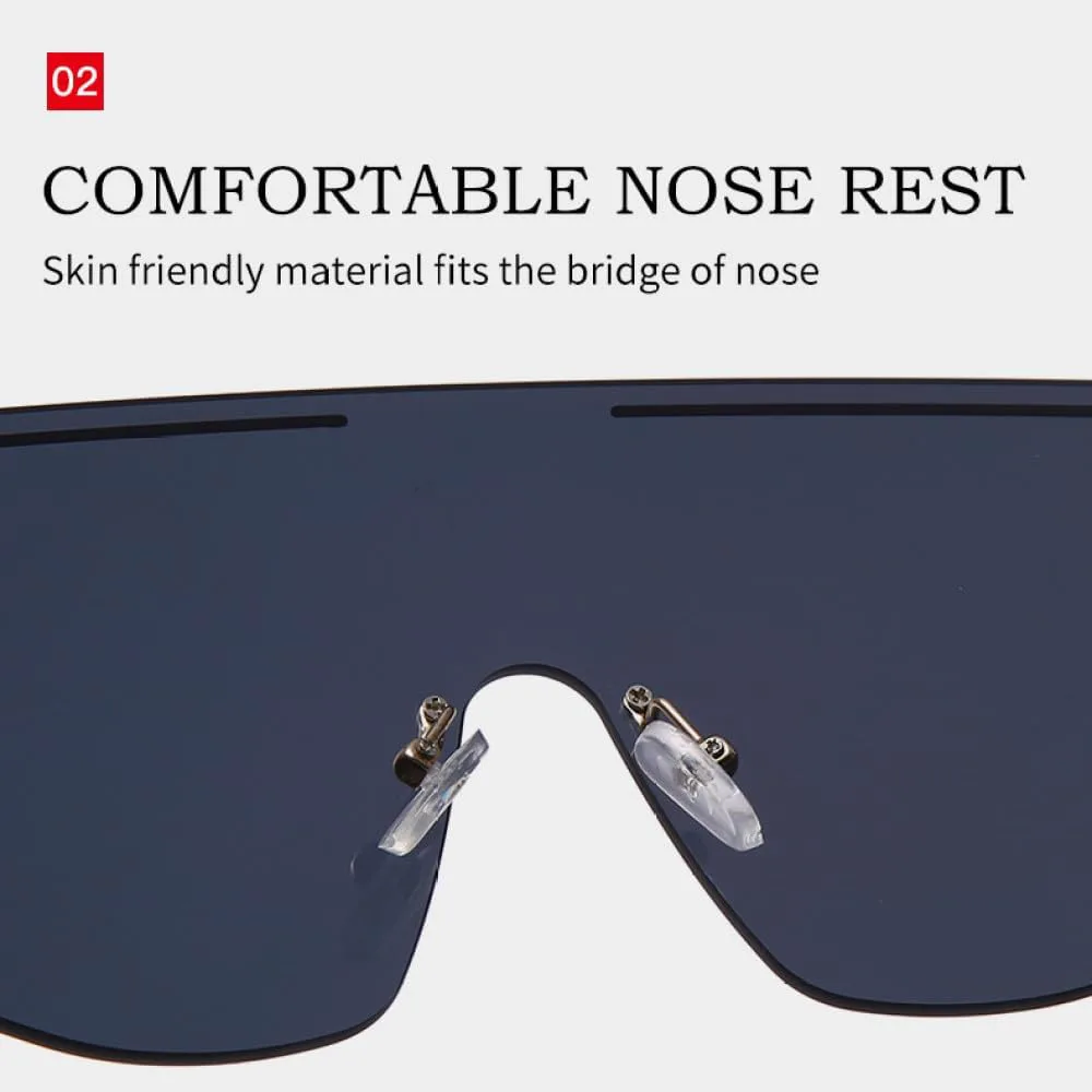 MUTYNE Модные солнцезащитные очки без оправы, цельные, квадратной формы, для женщин, с заклепками, для мужчин, винтажные, большие, с защитой от УФ-излучения UV400, C1
MUTYNE Модные солнцезащитные очки без оправы, цельные, квадратной формы, для женщин, с заклепками, для мужчин, винтажные, большие, с защитой от УФ-излучения UV400, C1