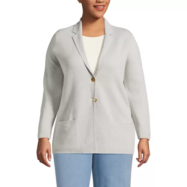 Женский кардиган-блейзер на пуговицах больших размеров Lands' End, цвет light gray heather
Женский кардиган-блейзер на пуговицах больших размеров Lands' End, цвет light gray heather