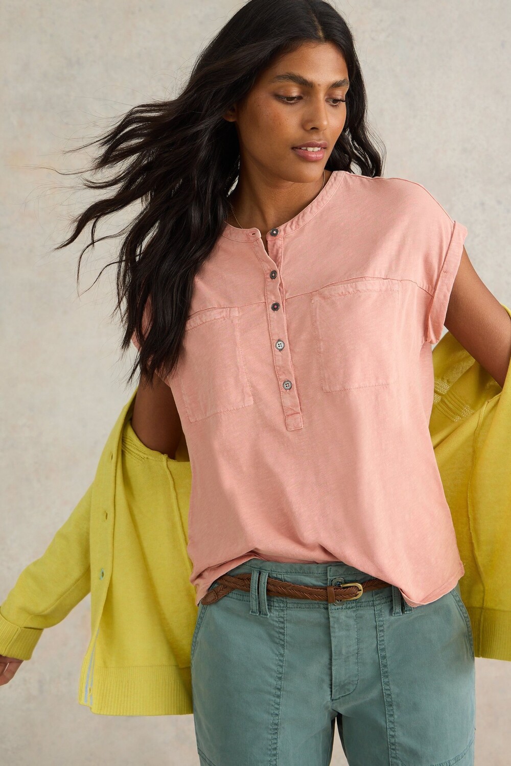 Футболка Beth из смесового джерси White Stuff, розовый
Футболка Beth из смесового джерси White Stuff, розовый