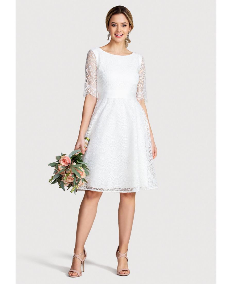 Женское кружевное платье Evie с рукавами 3/4, длиной до колена Alie Street London, Ivory
Женское кружевное платье Evie с рукавами 3/4, длиной до колена Alie Street London, Ivory