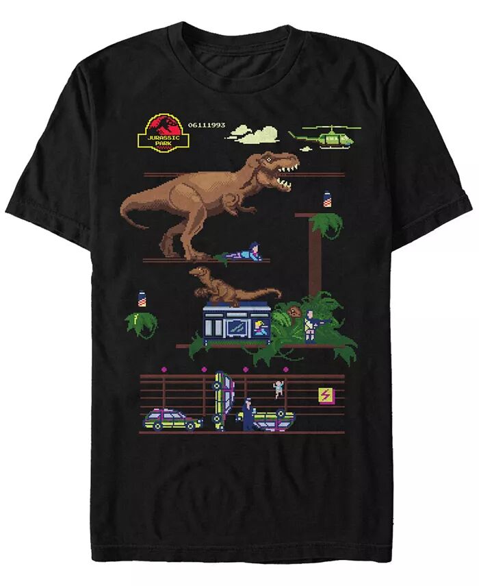 Футболка с коротким рукавом для мужчин с изображением сцены из цифровой видеоигры «Парк Юрского периода» Fifth Sun, черный
Футболка с коротким рукавом для мужчин с изображением сцены из цифровой видеоигры «Парк Юрского периода» Fifth Sun, черный