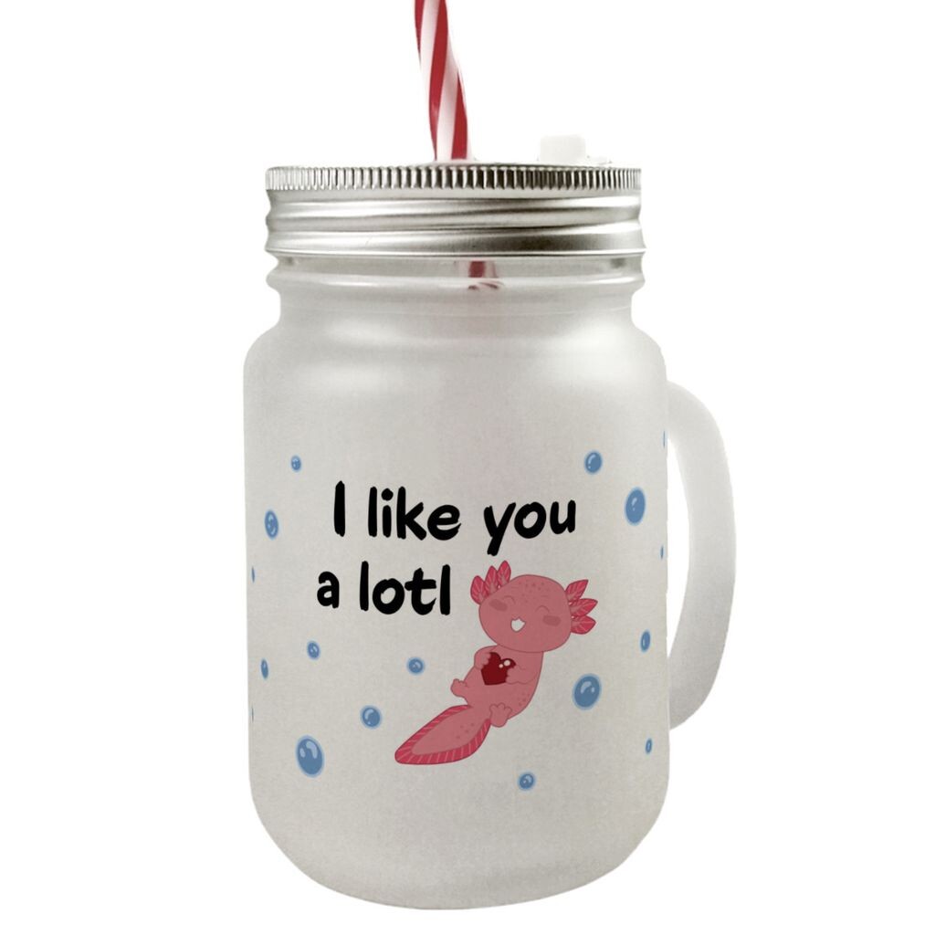 Стакан для питья Axolotl Mason Jar с ручкой и крышкой с надписью "Ты мне очень нравишься" speecheese
Стакан для питья Axolotl Mason Jar с ручкой и крышкой с надписью "Ты мне очень нравишься" speecheese