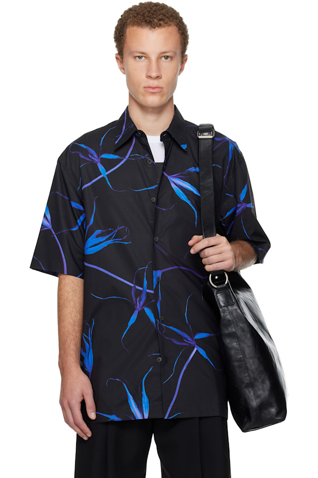 Рубашка с принтом тюльпанов Dries Van Noten, черный
Рубашка с принтом тюльпанов Dries Van Noten, черный