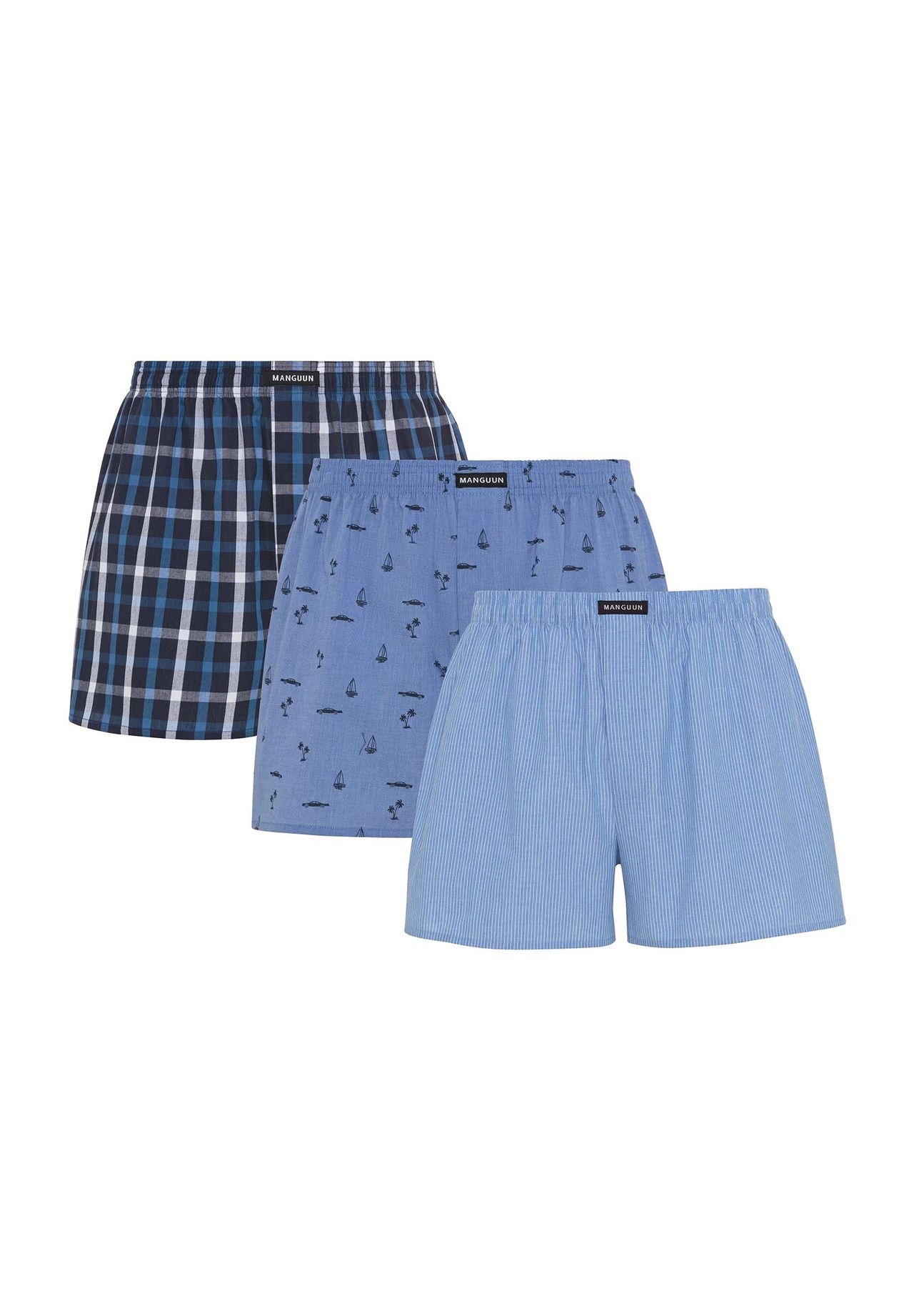 Боксеры, 3 пары, эластичный пояс, мужские MANGUUN, цвет Kombi Mittelblau
Боксеры, 3 пары, эластичный пояс, мужские MANGUUN, цвет Kombi Mittelblau