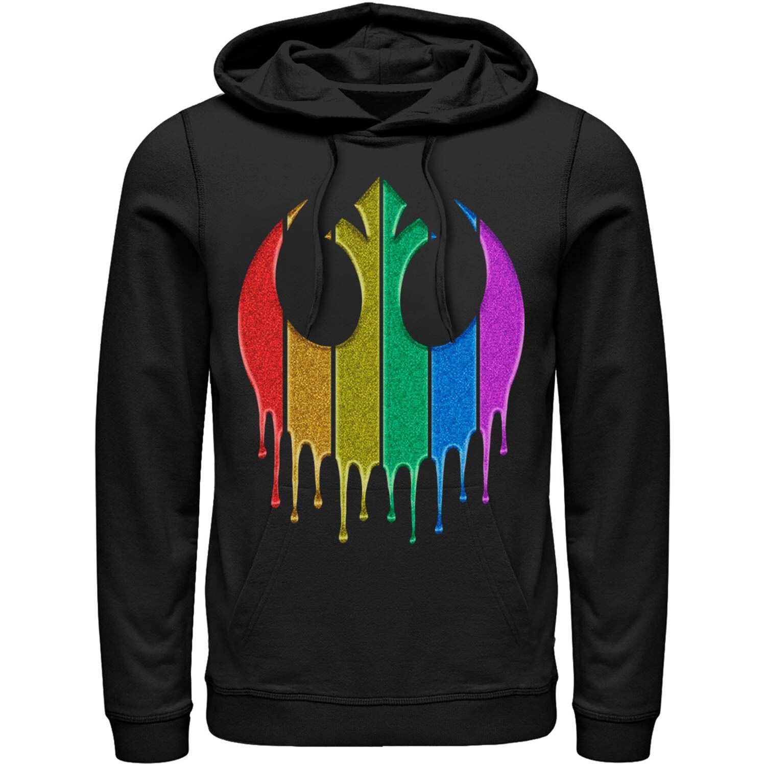 Мужская толстовка с блестящим логотипом Star Wars Pride Rebel Rainbow Licensed Character 
Мужская толстовка с блестящим логотипом Star Wars Pride Rebel Rainbow Licensed Character
