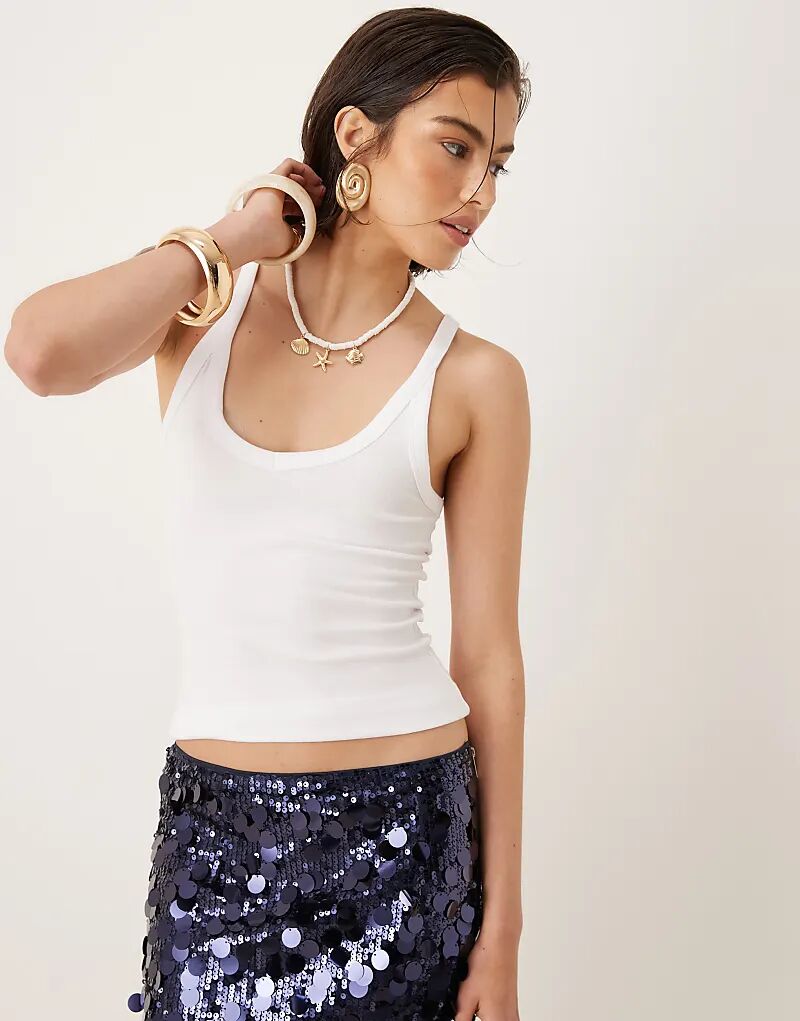 Топ Mango Sculpt с V-образным вырезом, белый цвет
Топ Mango Sculpt с V-образным вырезом, белый цвет